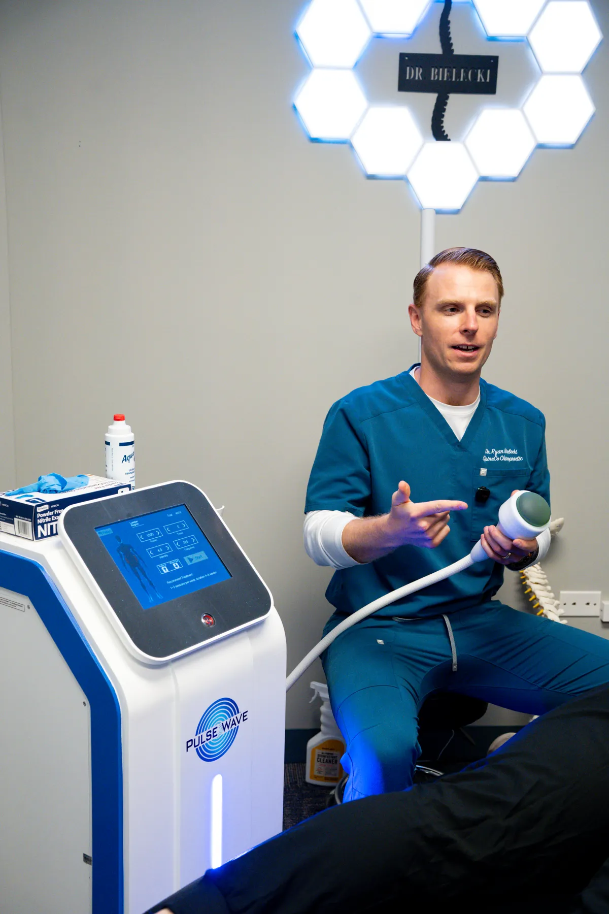 Shockwave therapy for chronic stiffness at SpineCo in Downers Grove, IL